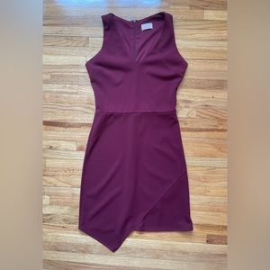 Love…ady burgundy v-neck tank mini dress